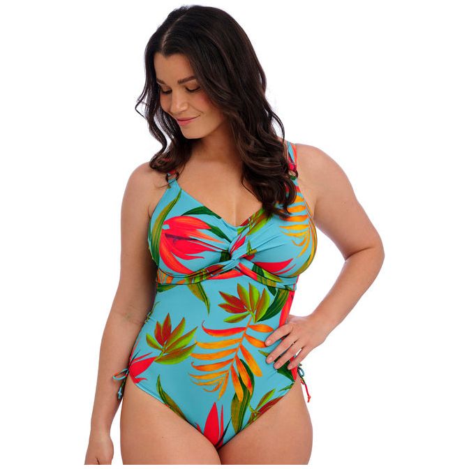 Fantasie - Pichola Underwired Twist Front Swimsuit - Aqua