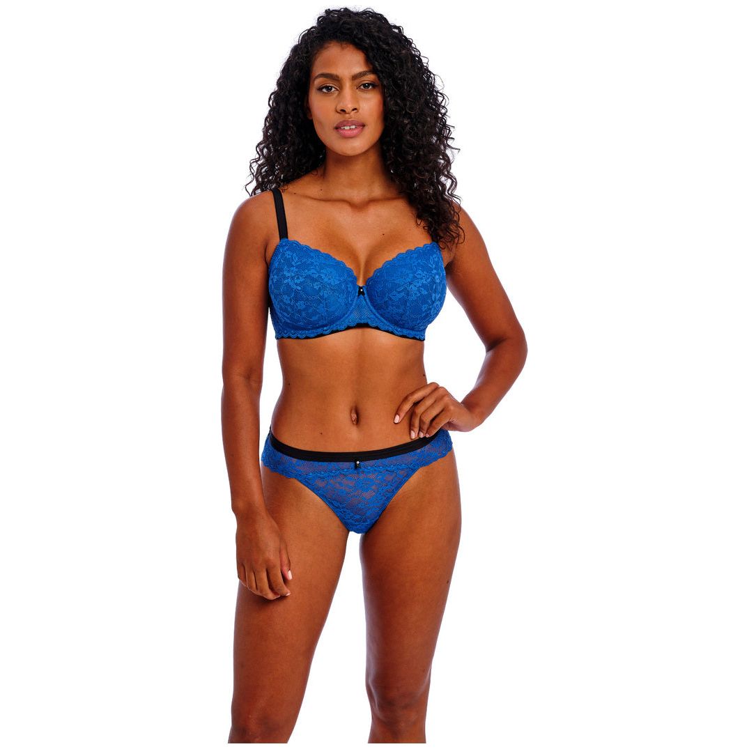 Freya Offbeat Side Support Bra - Dazzling Blue