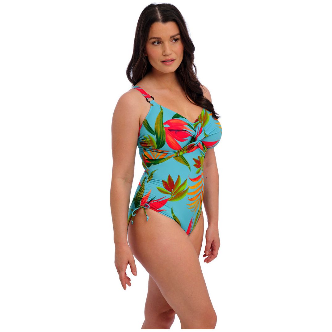 Fantasie - Pichola Underwired Twist Front Swimsuit - Aqua