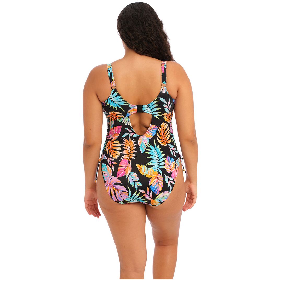 Tropical Falls Non Wired Swimsuit - Black/Multi