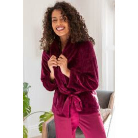 PM Satin Trim Dressing Gown /Bed Jacket