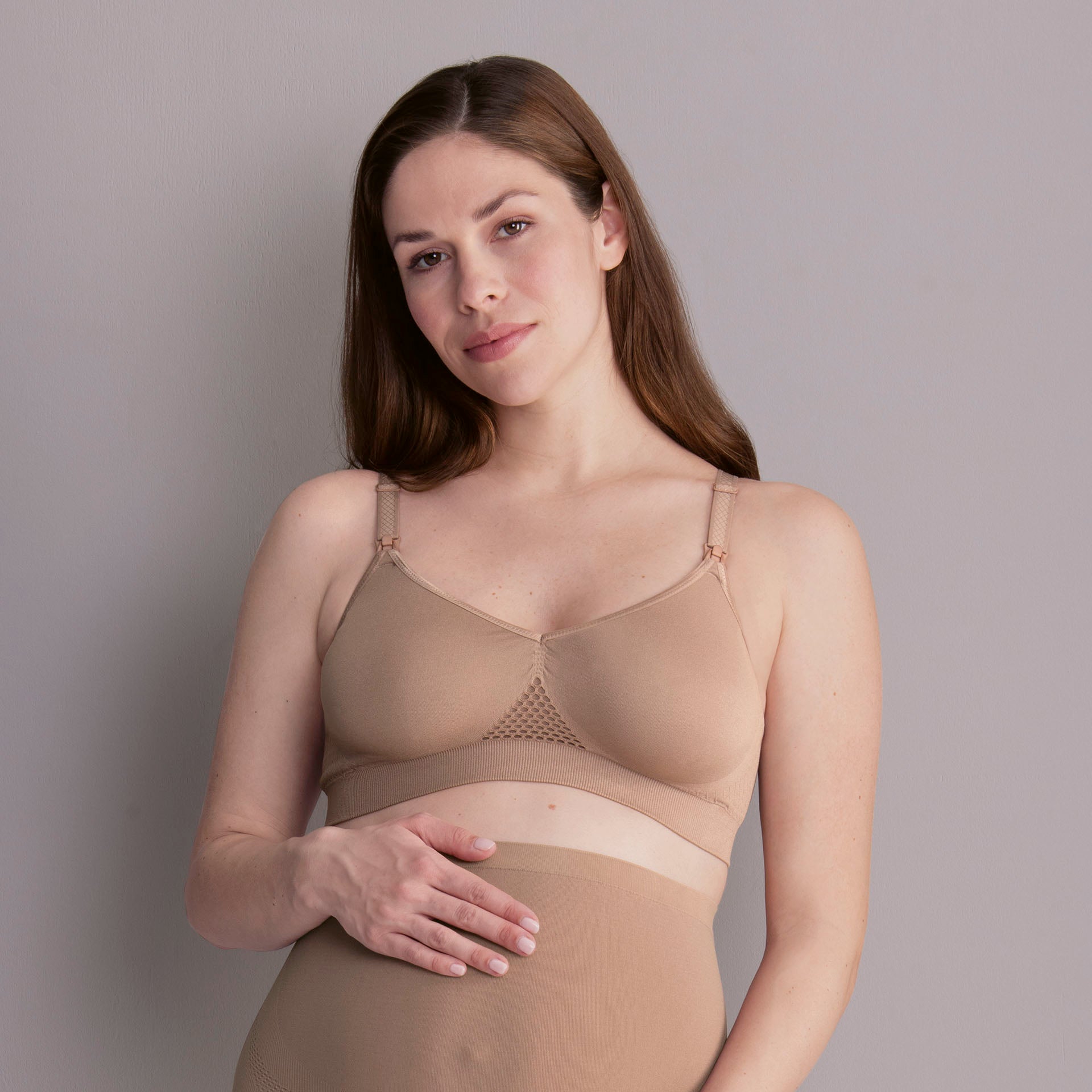 Super soft wire-free maternity and nursing bra