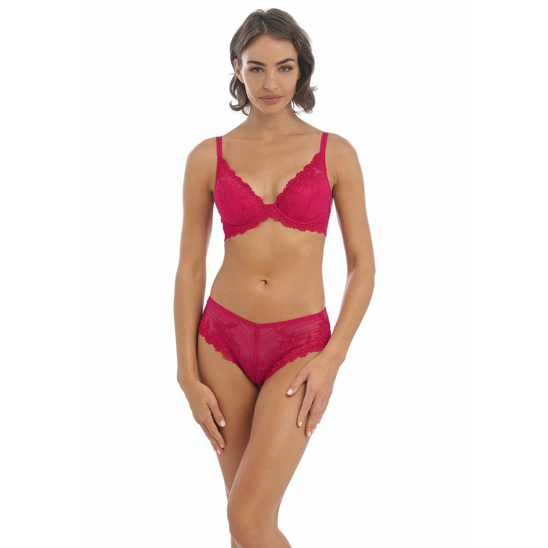 Wacoal Embrace Lace Plunge Bra - Persian Red