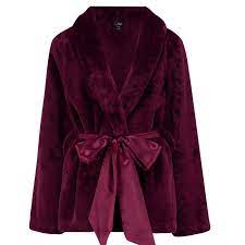 PM Satin Trim Dressing Gown /Bed Jacket