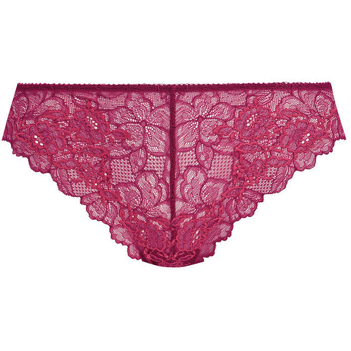 Lace Perfection Tanga - Red Plum